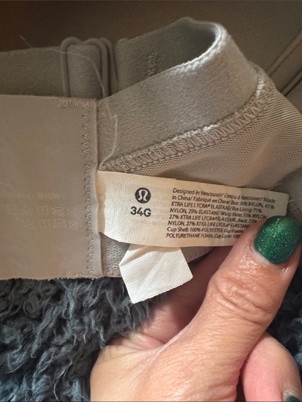 lululemon athletica Light Gray Padded Sports Bra - Picture 3 of 3